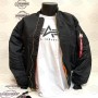 Куртка Alpha Industries MA-1 (Black/Orange)
